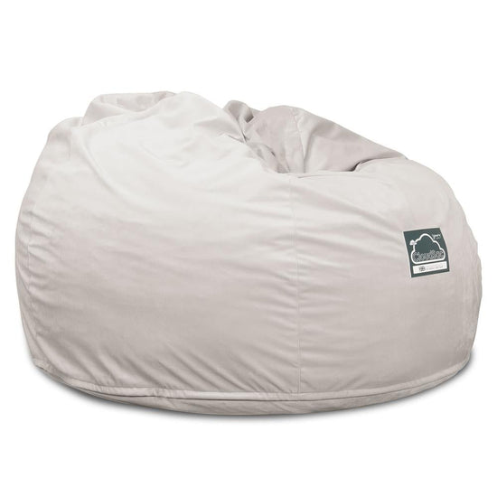 Lounge Pug, CloudSac 510 XL, Grand Pouf à Mémoire de Forme, Canapé, Velours Argent