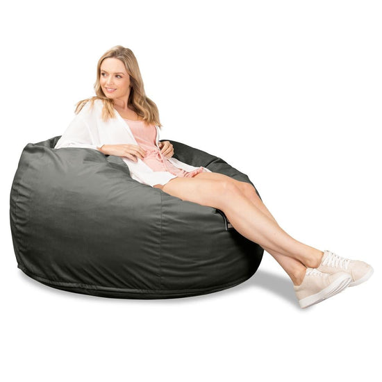 Lounge Pug, CloudSac 510 XL, Grand Pouf à Mémoire de Forme, Canapé, Velours Anthracite
