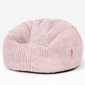 CloudSac 200 Pouf Géant Enfant à Mémoire de Forme 2-12 ans - Côtelé Rose