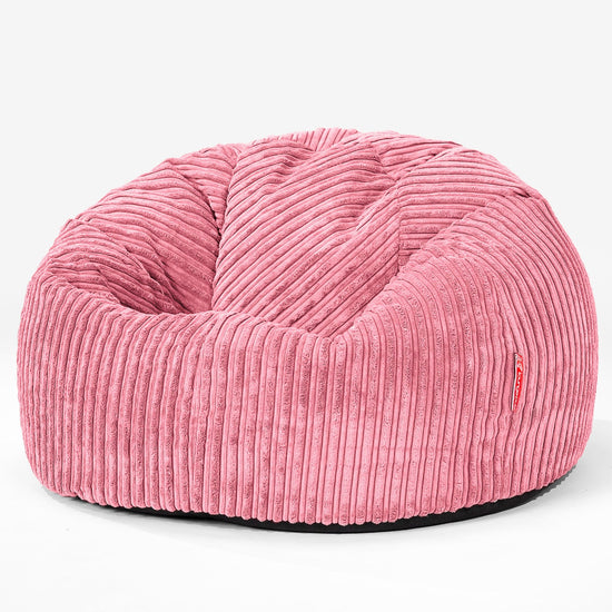 CloudSac 200 Pouf Géant Enfant à Mémoire de Forme 2-12 ans - Côtelé Corail 01