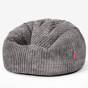 CloudSac 200 Pouf Géant Enfant à Mémoire de Forme 2-12 ans - Côtelé Anthracite