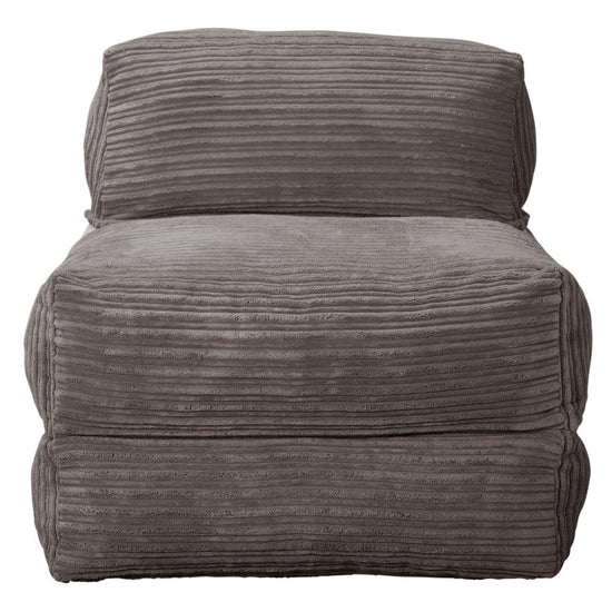 Lounge Pug, Avery, Fauteuil Futon, Unique, Côtelé Anthracite