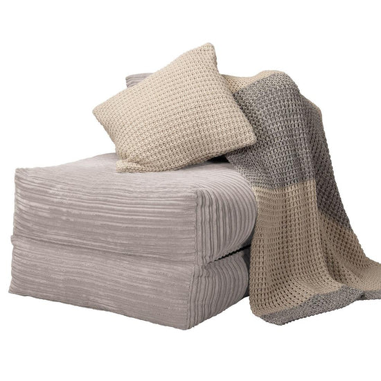 Lounge Pug, Avery, Fauteuil Futon, Unique, Côtelé Crème