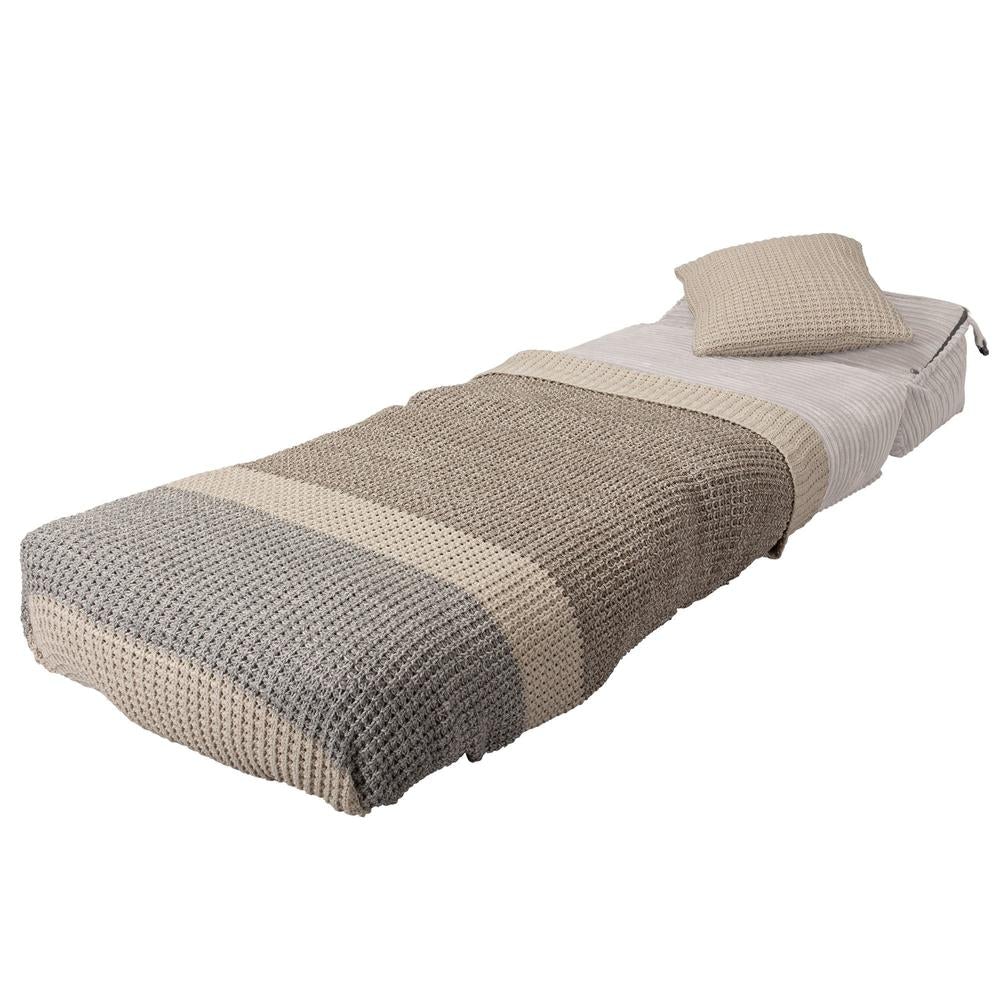 Lounge Pug, Avery, Fauteuil Futon, Unique, Côtelé Crème