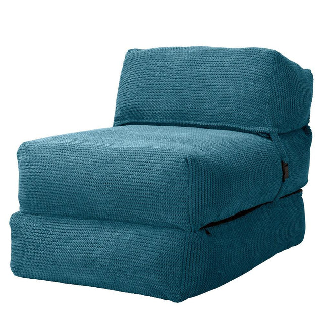 Lounge Pug, Avery, Fauteuil Futon, Unique, Pompon Mer Égéé