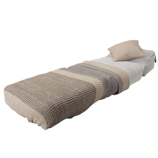 Lounge Pug, Avery, Fauteuil Futon, Unique, Pompon Crème