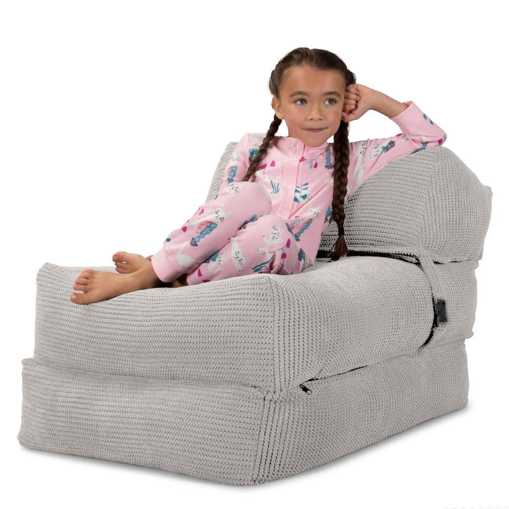 Lounge Pug, Avery, Fauteuil Futon, Unique, Pompon Crème