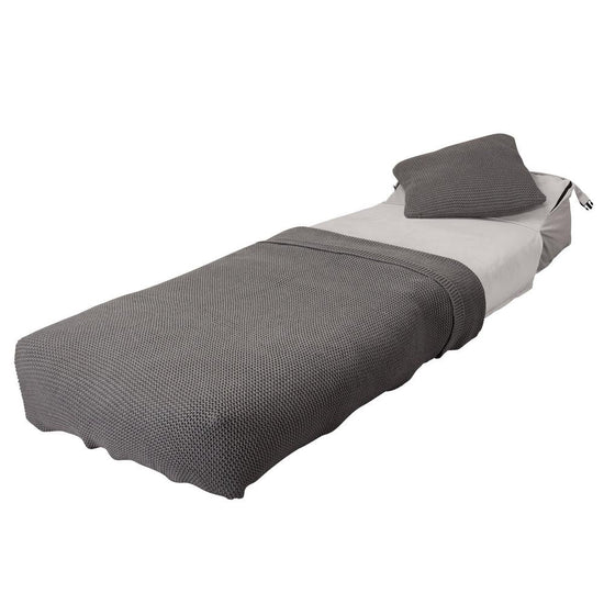 Lounge Pug, Avery, Fauteuil Futon, Unique, Velours Argent