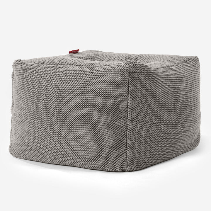 Pouf Ottomane Repose-pieds - 100% Coton Ellos Gris 01