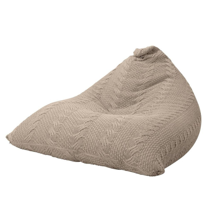 LOUNGE PUG - Gros Pouf Poire - CABLE Crème