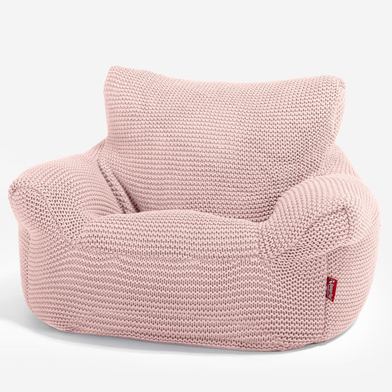 LOUNGE PUG -  Ellos Tricoté - Fauteuil Enfant, Pouf Enfant - Bébé rose