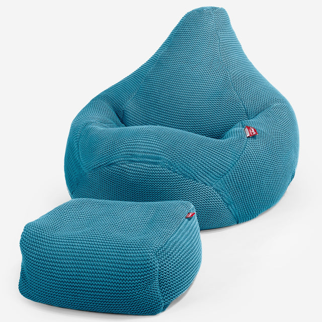 LOUNGE PUG - Pouf Poire Gamer - Poire - Ellos Tricoté Mer égée