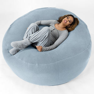 Canapé Pouf Géant Grande Mammouth - Ellos Tricot épais Bleu Brumeux