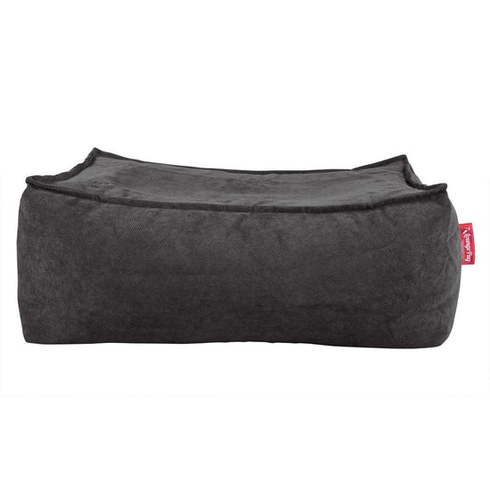 LOUNGE PUG, Gros Pouf Repose Pied, Gaufre Graphite