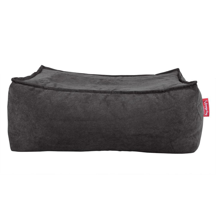 LOUNGE PUG, Gros Pouf Repose Pied, Gaufre Graphite