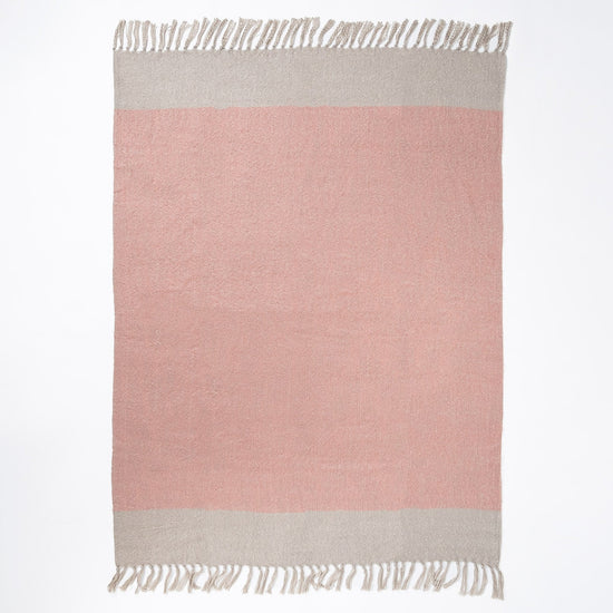 LOUNGE PUG, Plaid / Couverture Sherpa, TonalRose & Argent