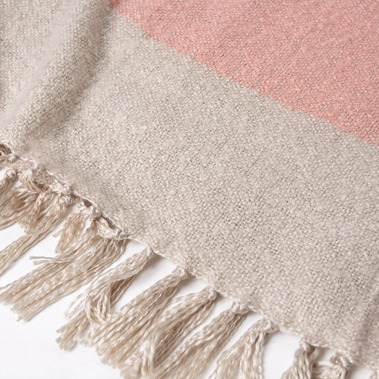 LOUNGE PUG, Plaid / Couverture Sherpa, TonalRose & Argent