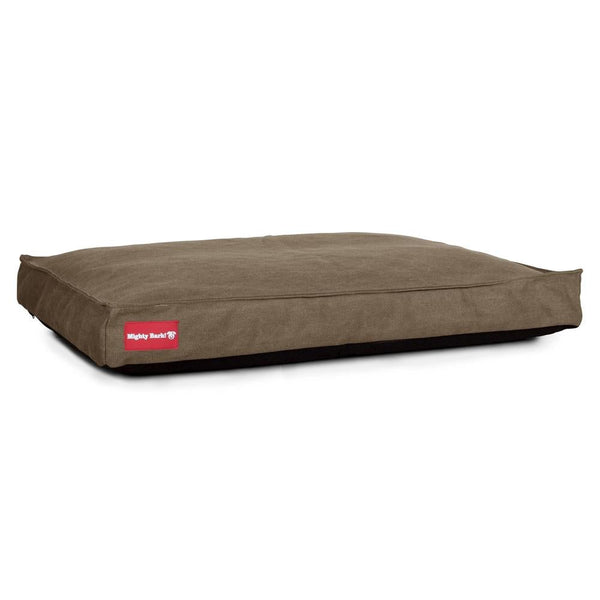 "Le Matelas Classique Par Mighty Bark" - Coussin Pour Chien, Orthopédique à Mémoire De Forme, Matelas Pour Chien, Lit Pour Chien, Petit, XXL - Stonewashed Terre Marron