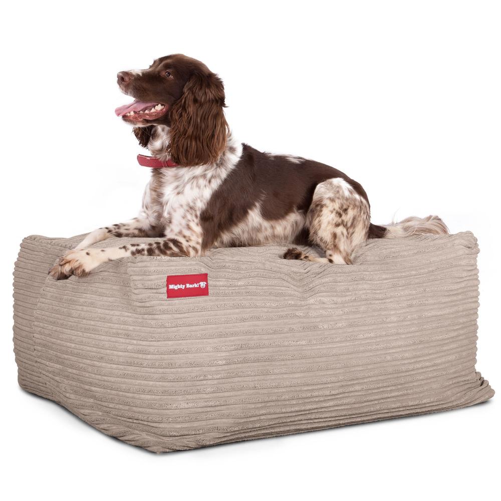 "Le Matelas Géant Par Mighty Bark" - Lit Pour Chien, Orthopédique à Mémoire De Forme, Grand Panier Pour Chien - Côtelé Vison