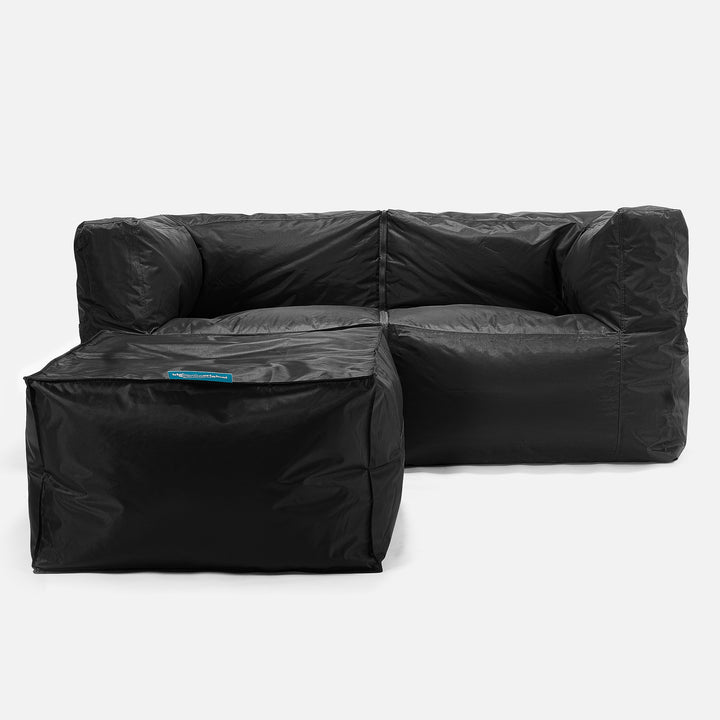 SmartCanvas™ Canapé Pouf Modulable 2 pièces - Noir 02