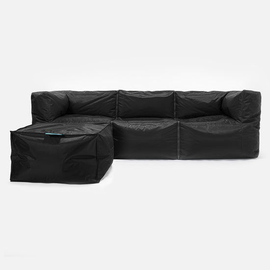 SmartCanvas™ Canapé Pouf Modulable 3 pièces - Noir 02
