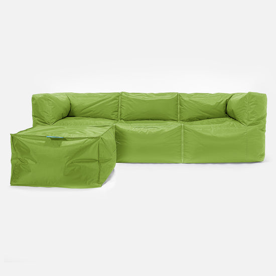 SmartCanvas™ Canapé Pouf Modulable 3 pièces - Vert Acide 02