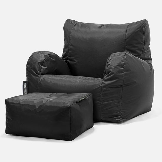 SmartCanvas™ Fauteuil Pouf - Noir 02