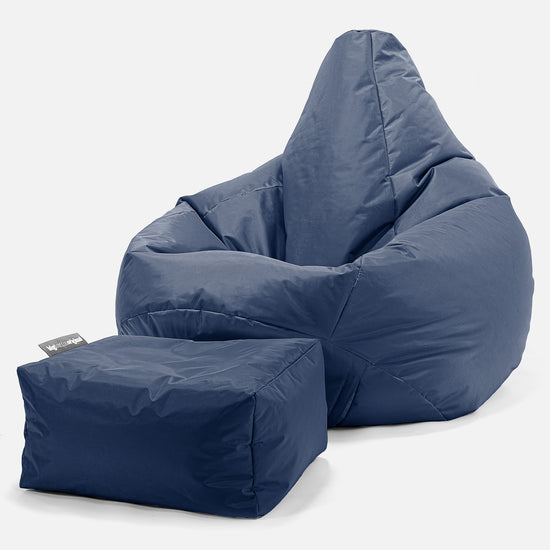 Pouf Poire Gamer - SmartCanvas™ Bleu Marine 01