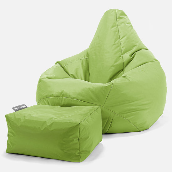 Pouf Poire Gamer - SmartCanvas™ Vert Acide 01