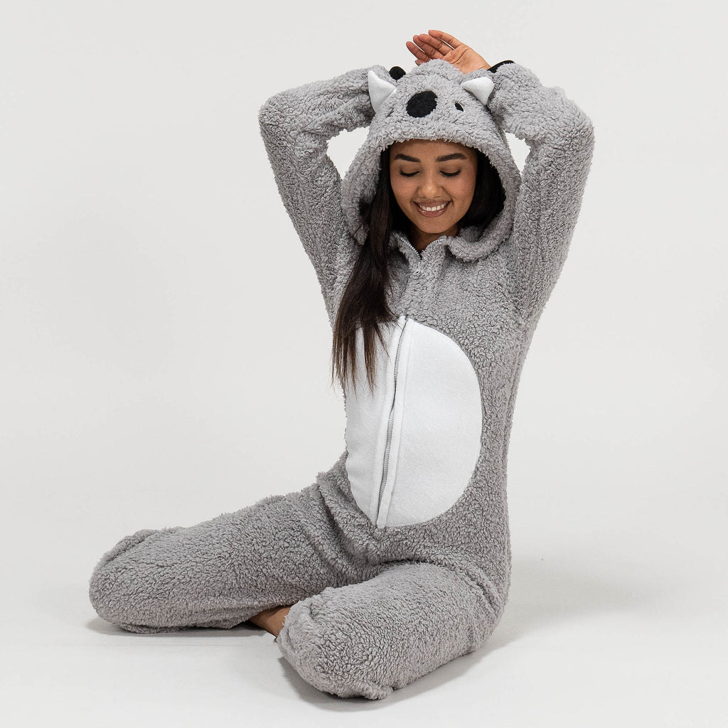 Combinaison Pyjama Koala en Polaire pour Femmes 05
