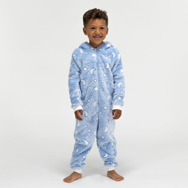 Combinaison Pyjama Polaire pour Enfants, Lune 01