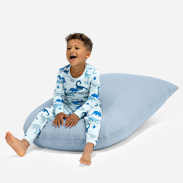 Grand Pouf pour Enfants 2-6 ans - Coton Élastique Bébé Bleu 01