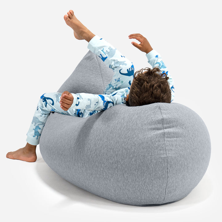 Grand Pouf pour Enfants 2-6 ans - Coton Élastique Gris clair 04