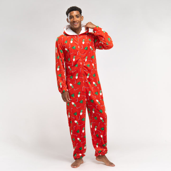 Grenouillere en Polaire pour hommes Motif Noel rouge taille S XL Rouge Big Bertha Original CHF