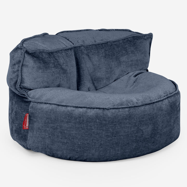 Canapé Pouf Chloe - Chenille Bleu Marine 01