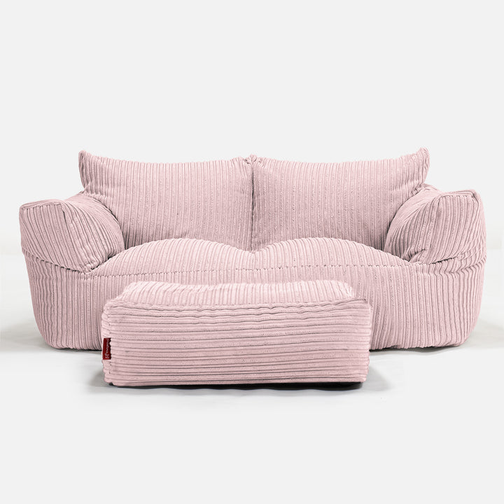 Joséphine Canapé Pouf - Côtelé Rose 02