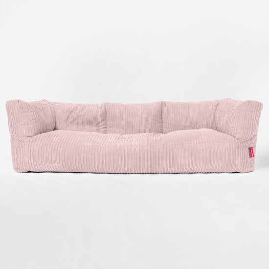Canapé Pouf Albert 3 places - Côtelé Rose 01