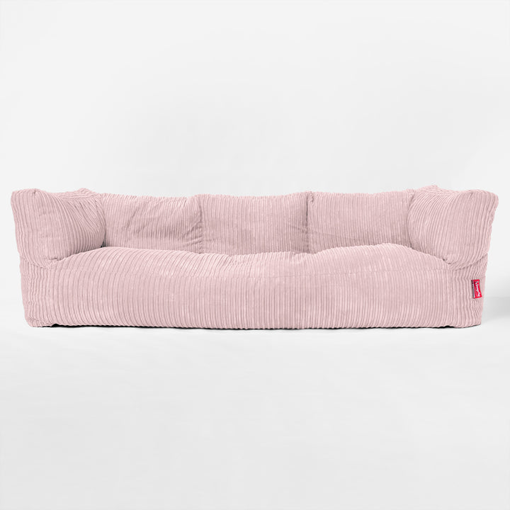 Canapé Pouf Albert 3 places - Côtelé Rose 01