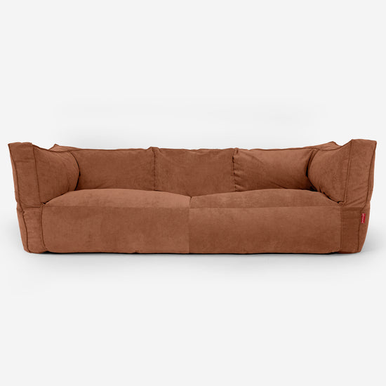 Canapé Pouf Albert 3 places - Velours Côtelé Fin Ambre 01