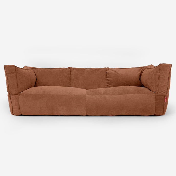 Canapé Pouf Albert 3 places - Velours Côtelé Fin Ambre 01
