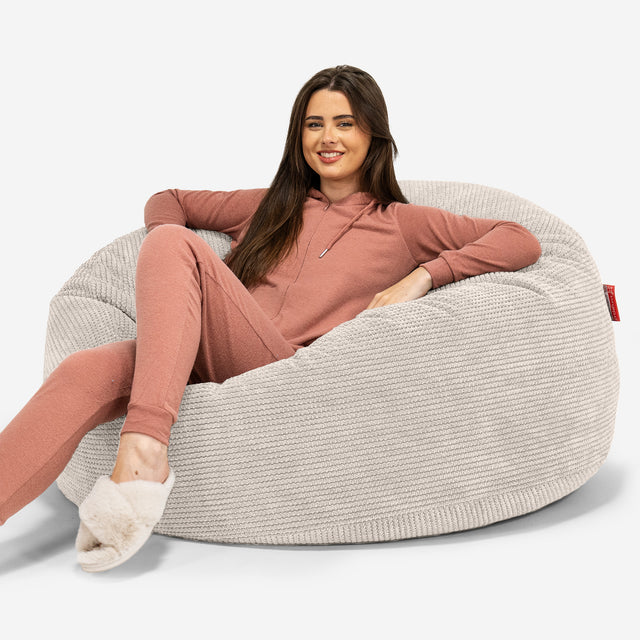 Canapé Pouf Géant Mammouth - Pompon Crème 01