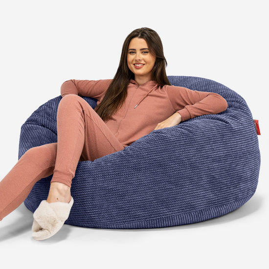 Canapé Pouf Géant Mammouth - Pompon Violet 01