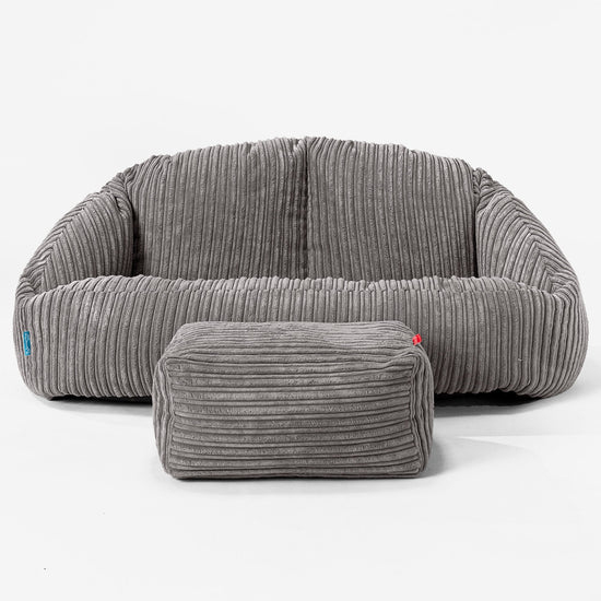 Pouf Canapé Bubble pour Enfants - Côtelé Anthracite 02
