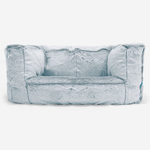 Canapé Enfant Albert 2-6 ans - Fausse Fourrure Lapin Bleu Pastel