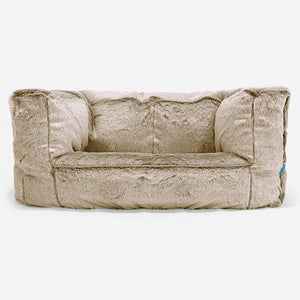 Canapé Enfant Albert 2-6 ans - Fausse Fourrure Lapin Brun Doré