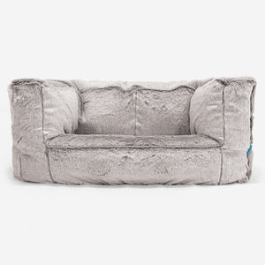 Canapé Enfant Albert 2-6 ans - Fausse Fourrure Lapin Gris clair