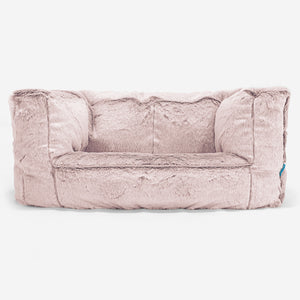 Canapé Enfant Albert 2-6 ans - Fausse Fourrure Lapin Rose Pastel