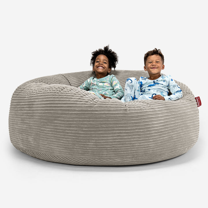 Pouf Géant pour Enfants de Taille Familiale 3-14 ans - Côtelé Vison 01