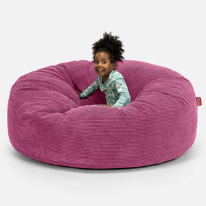 Pouf Géant pour Enfants de Taille Familiale 3-14 ans - Pompon Rose