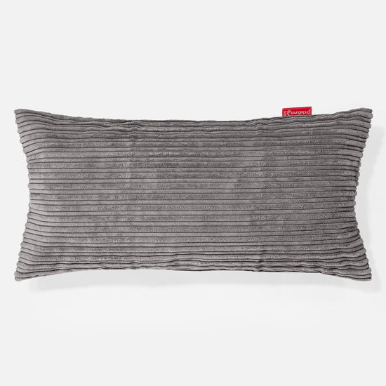 Coussin Géant 40 x 80cm - Côtelé Anthracite 01